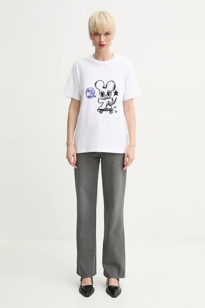 Bavlněné tričko ZADIG&VOLTAIRE JWTS02734.107 bílá SS25