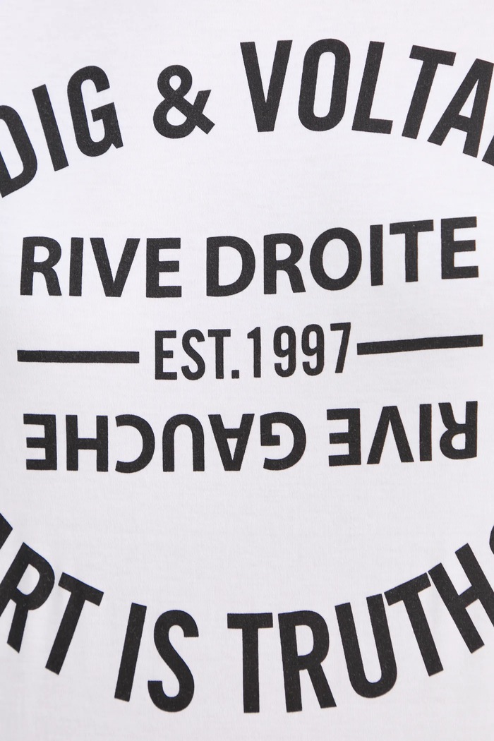 Bavlněné tričko ZADIG&VOLTAIRE JWTS02769.107 bílá