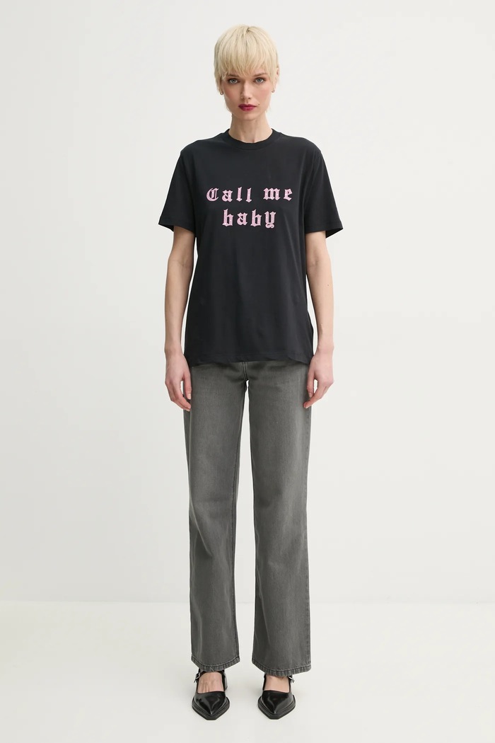 Bavlněné tričko ZADIG&VOLTAIRE JWTS02804.11 černá SS25