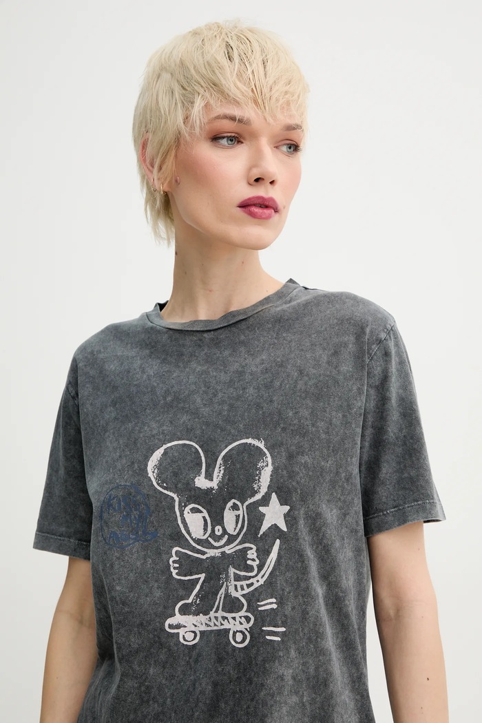 Bavlněné tričko ZADIG&VOLTAIRE šedá JWTS02805.21