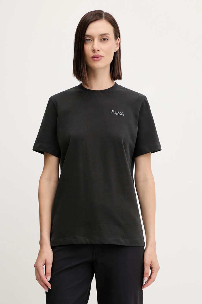 Haglöfs t-shirt bawełna czarny 607665