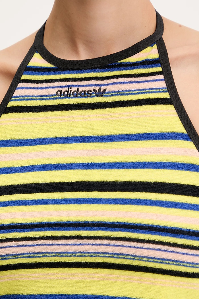Top adidas Originals Towel S Halter JC7756 žlutá