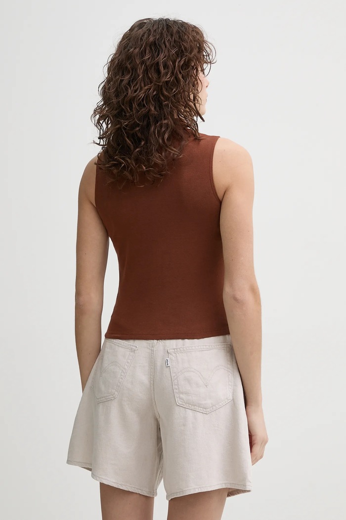 Oblečení Top Levi's EFFORTLESS TANK 001J9 hnědá