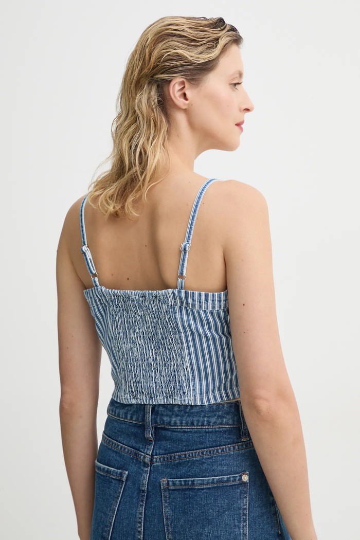 Oblečenie Džínsový top Levi's JADINE DENIM CAMI TANK 001SD béžová