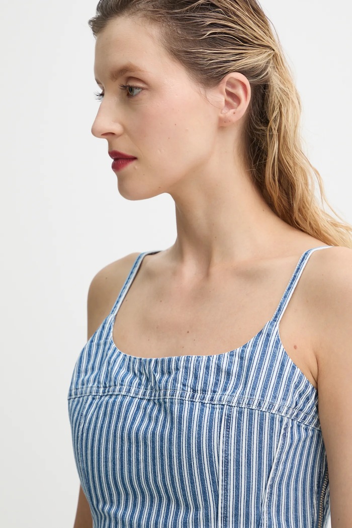 Džínsový top Levi's JADINE DENIM CAMI TANK béžová 001SD