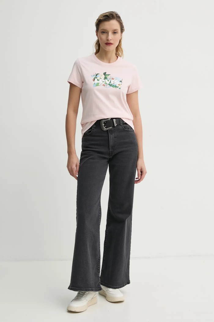 Bavlněné tričko Levi's THE PERFECT TEE 17369. růžová SS25