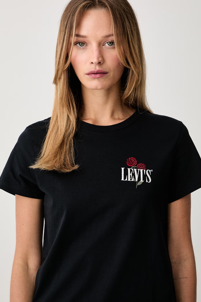 Levi's T-shirt damski bawełniany THE PERFECT granatowy 17369.