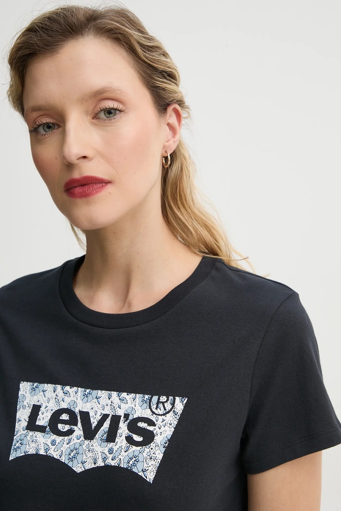 Bavlněné tričko Levi's THE PERFECT TEE černá 17369.