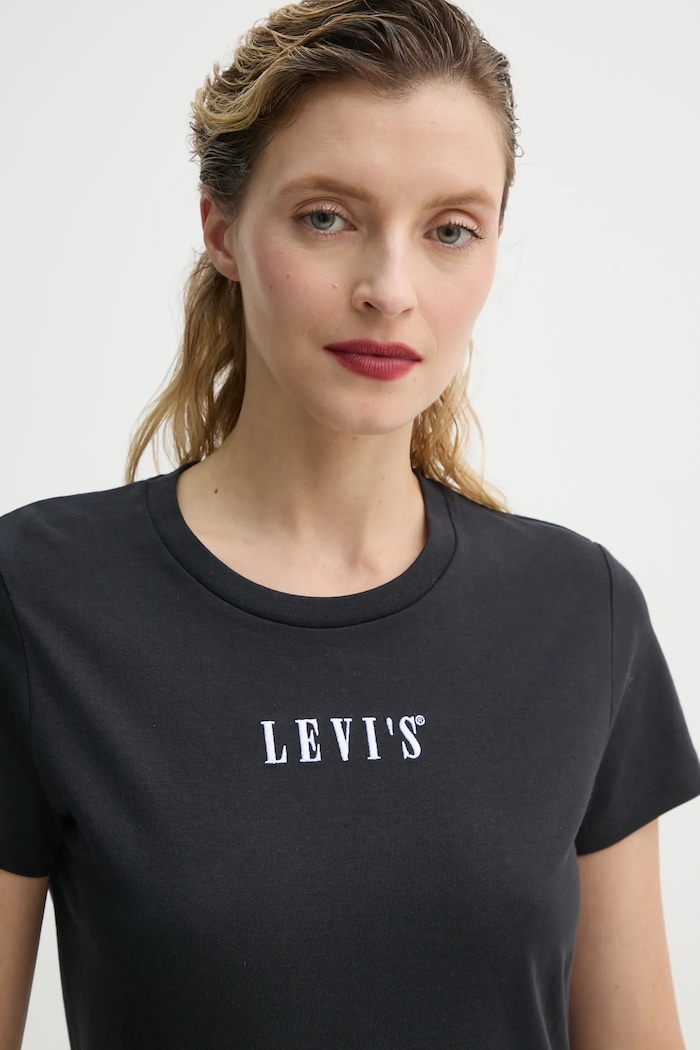 Bavlnené tričko Levi's THE PERFECT TEE čierna 17369.