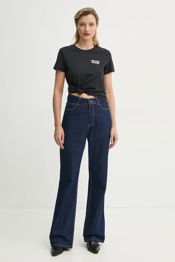 Bavlnené tričko Levi's THE PERFECT TEE 17369. čierna SS25