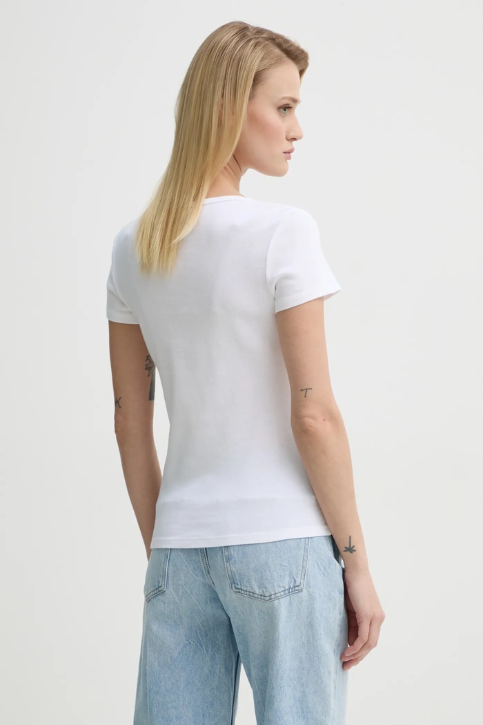 Pamučna majica Levi's 2PACK CREWNECK TEE 2-pack bijela 74856