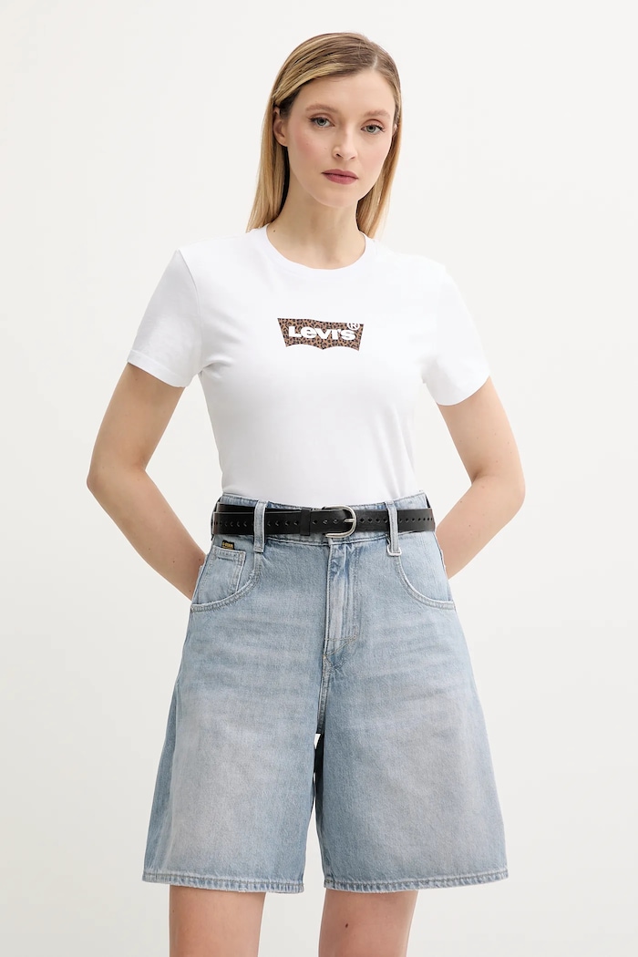 Bavlněné tričko Levi's LSE THE PERFECT TEE potisk bílá A2086