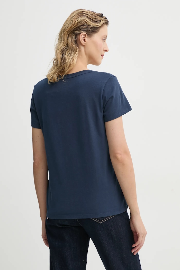 Ρούχα Βαμβακερό μπλουζάκι Levi's LSE_PERFECT VNECK A3170 σκούρο μπλε