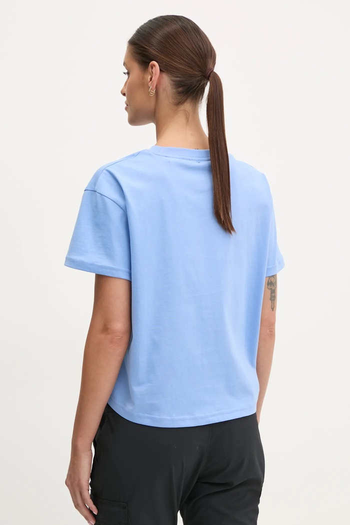 Oblečenie Tričko Fjallraven Fjällblomster F14600213 modrá