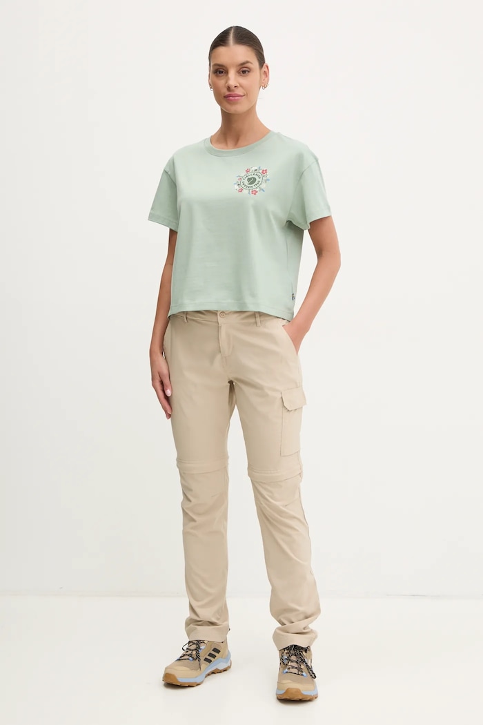 Tričko Fjallraven Fjällblomster F14600213 zelená SS26