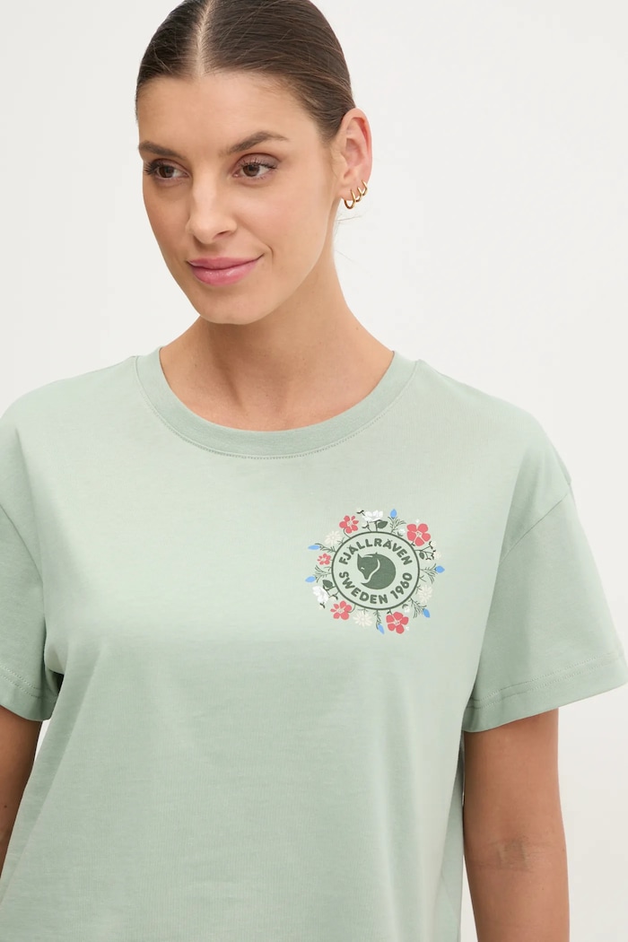 Tričko Fjallraven Fjällblomster zelená F14600213
