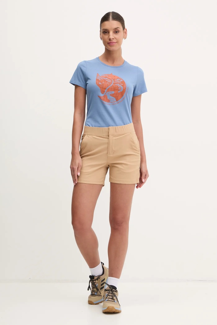 Tričko Fjallraven Arctic Fox F89849 modrá SS26