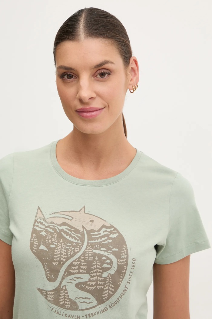 Тениска Fjallraven Arctic Fox зелен F89849