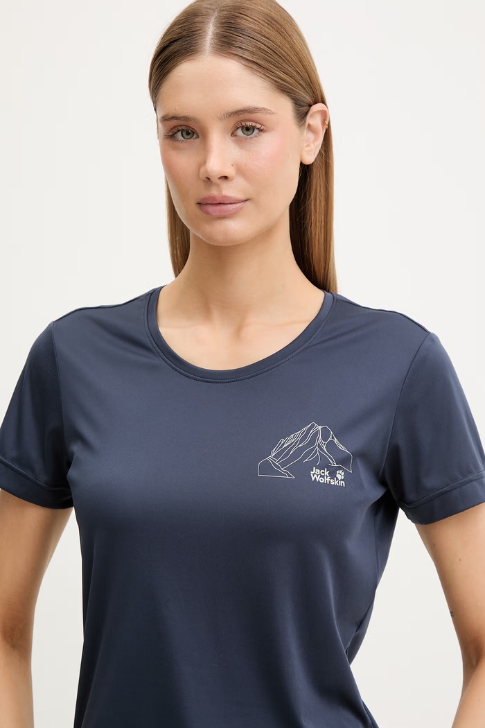 Jack Wolfskin top sport pentru femei A62120 COMPRESSION CUBE 8 bleumarin A63270