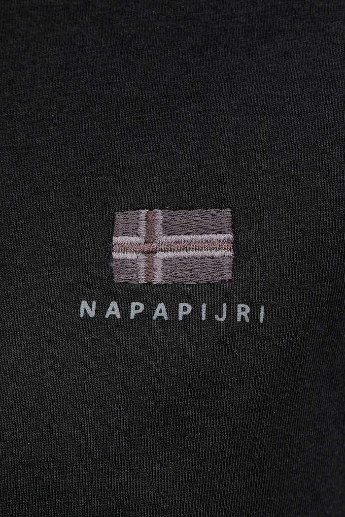Napapijri t-shirt bawełniany S-Nina NP0A4H879411 czarny