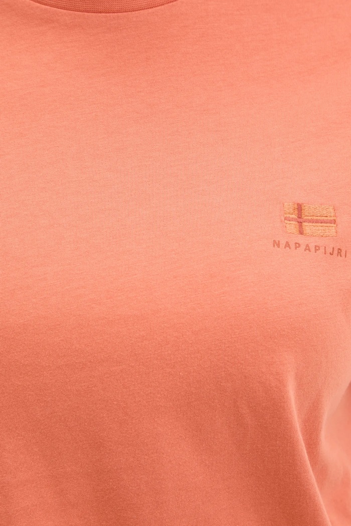 Napapijri t-shirt bawełniany S-Nina NP0A4H87A691 pomarańczowy
