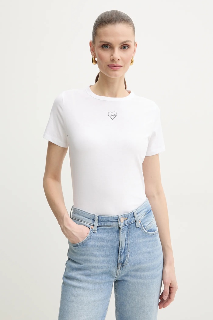 BOSS Orange t-shirt bawełniany regular biały 50540260