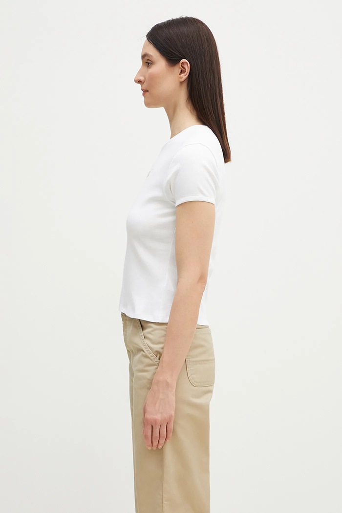 Coperni t-shirt in cotone Crystal Logo COPJS07CRF5017 bianco SS25