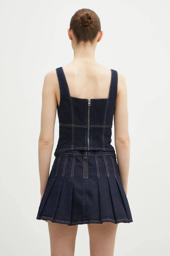 Clothing KSUBI denim blouse Hera Bustier Zenith Pop WPS25FT005 navy
