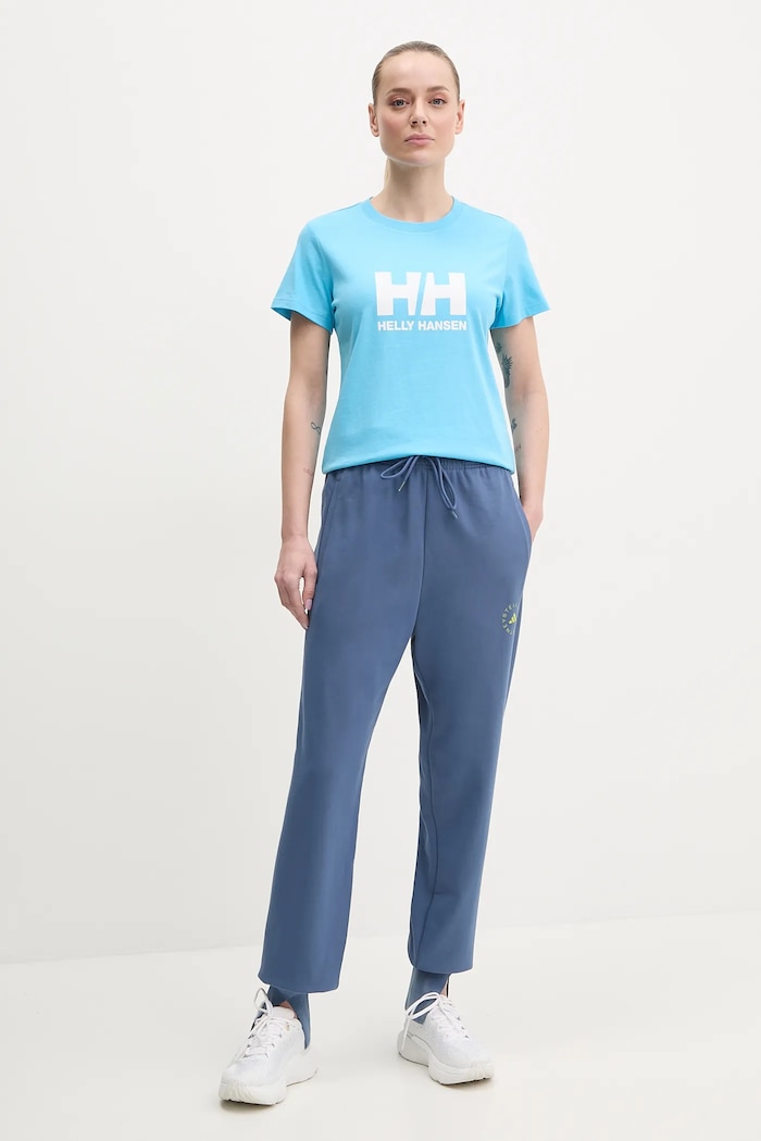 Памучна тениска Helly Hansen HH LOGO 54593 син AW25