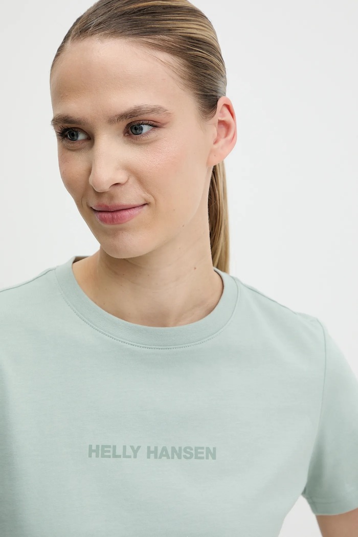 Helly Hansen t-shirt bawełniany CORE zielony 54591