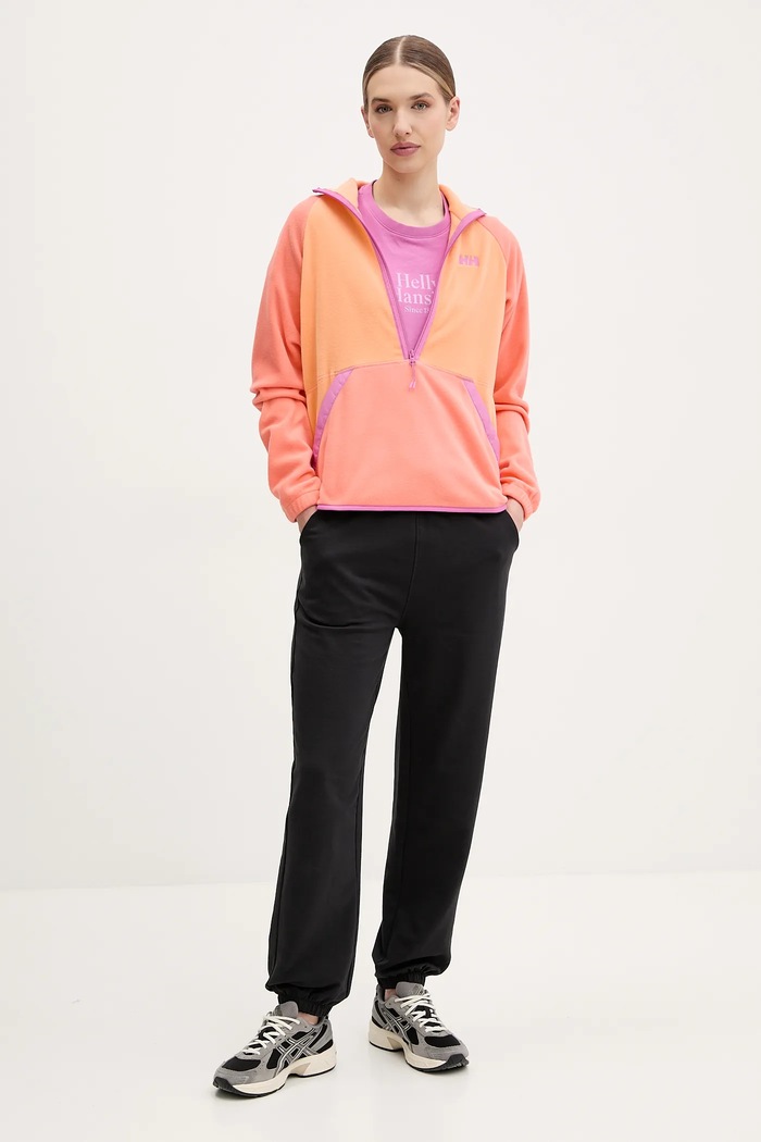 Bavlněné tričko Helly Hansen CORE GRAPHIC 54592 růžová SS25