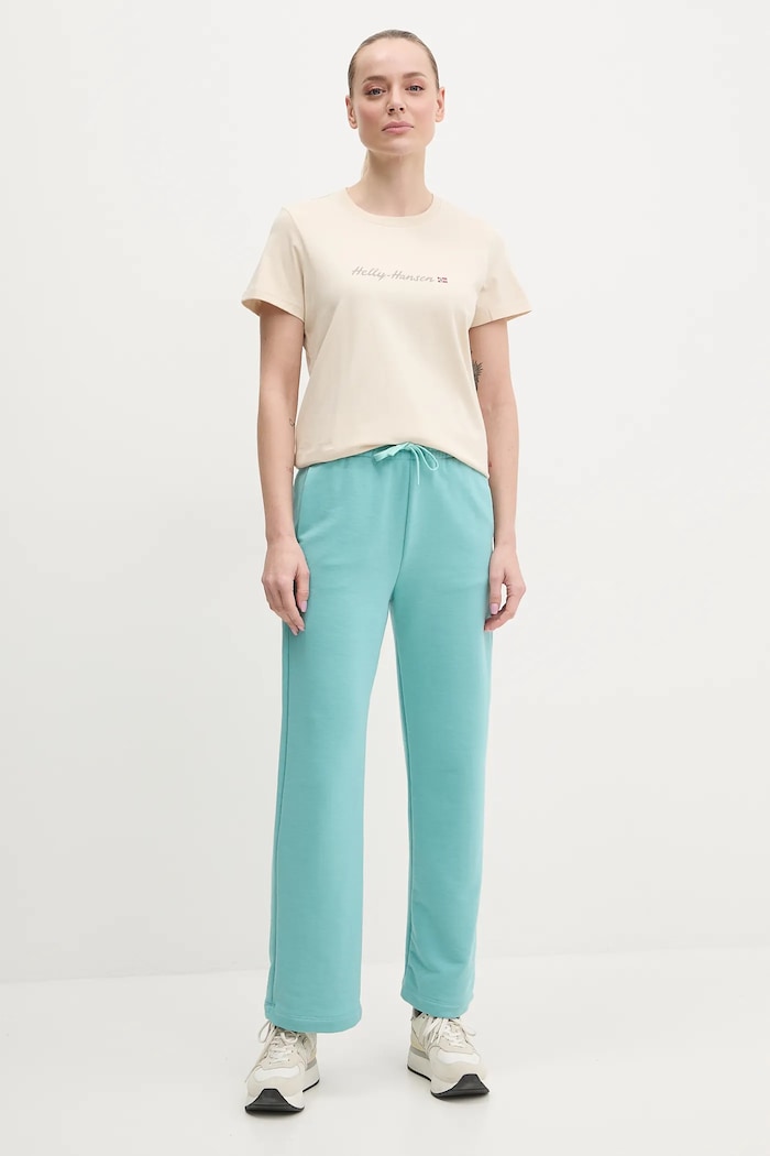 Helly Hansen t-shirt in cotone CORE GRAPHIC 54592 beige SS25