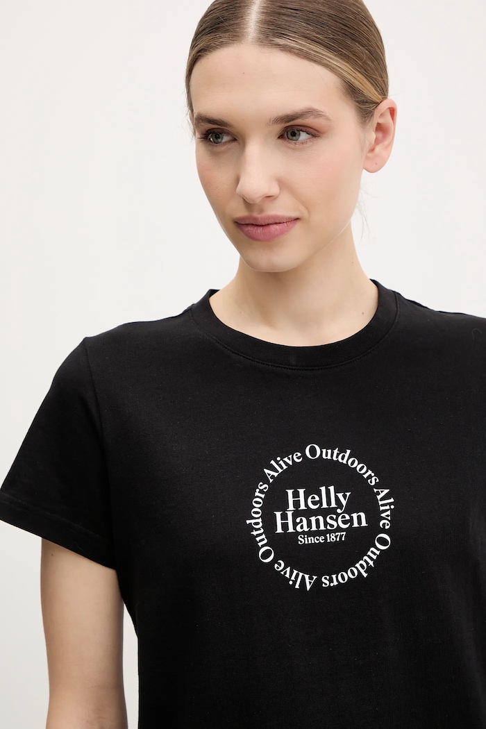 Helly Hansen t-shirt in cotone CORE GRAPHIC nero 54592