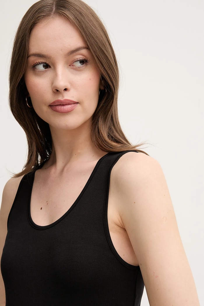United Colors of Benetton top czarny 3OVL1H00C