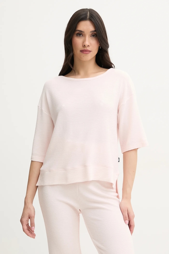 BOSS T-shirt lounge Ottoman_Sweatsh. BN różowy 50540029