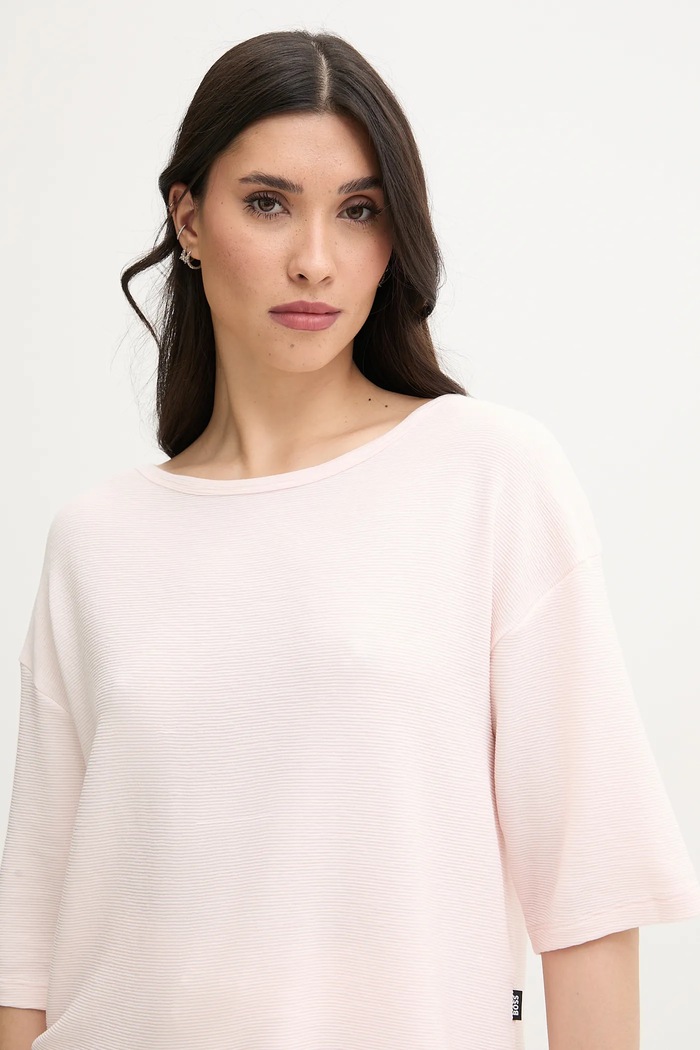 T-shirt lounge Ottoman_Sweatsh. BN BOSS 50540029 różowy