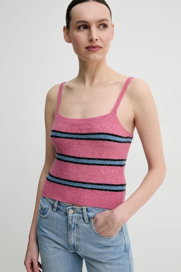 Samsoe Samsoe tricou de lana SANOURA roz F25100054