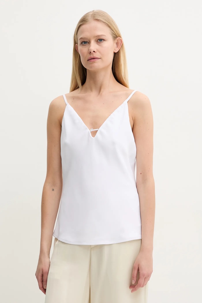 Halenka Guess CAROLINE hladký bílá W5GH58.WGLD2