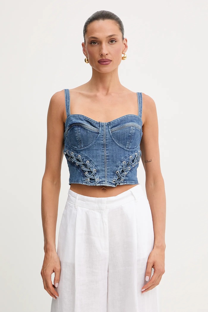 Τζιν τοπ Guess MARSY slim μπλε W5GH86.D4H7C