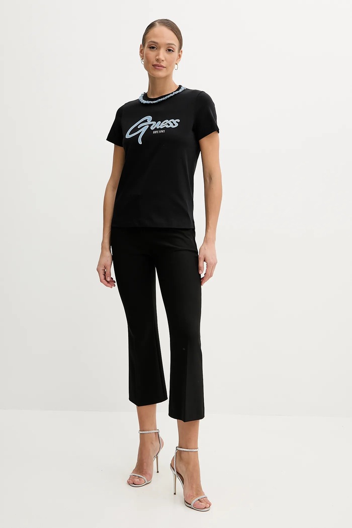 Guess tricou din bumbac W5GI03.I3Z14 negru SS25
