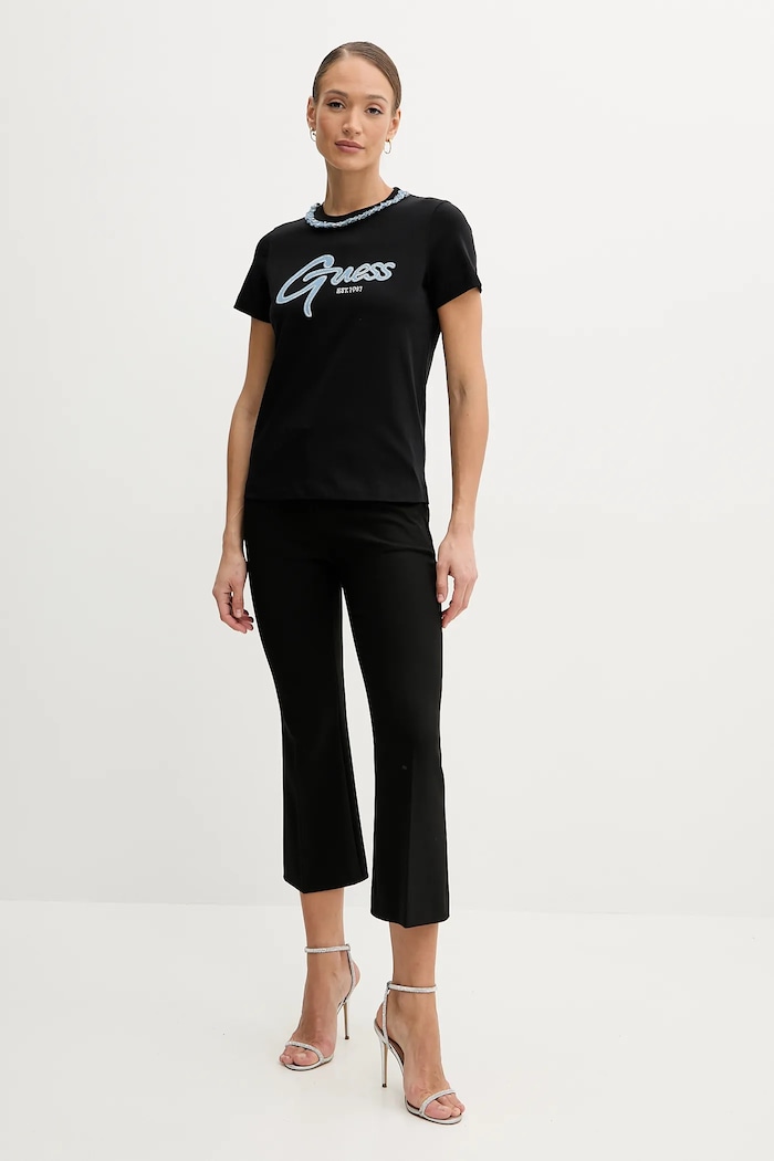 Guess tricou din bumbac W5GI03.I3Z14 negru SS25