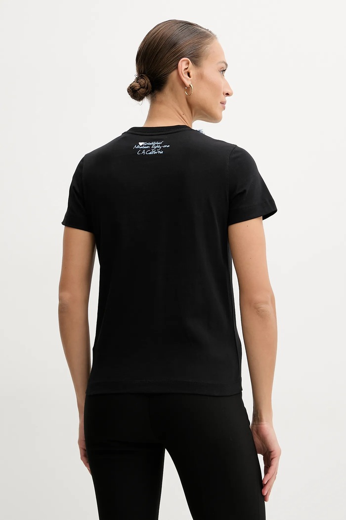 Îmbrăcăminte Guess tricou din bumbac W5GI03.I3Z14 negru