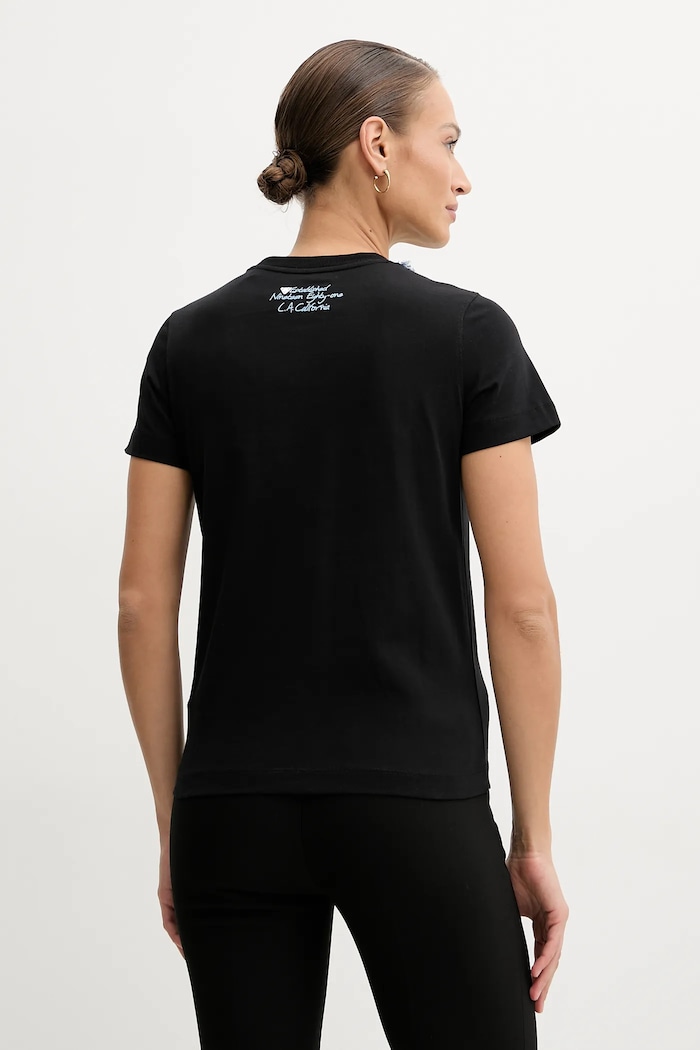 Îmbrăcăminte Guess tricou din bumbac W5GI03.I3Z14 negru