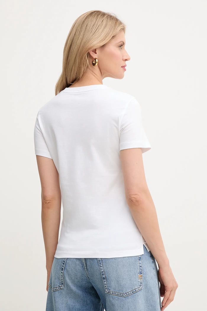 Ρούχα Βαμβακερό μπλουζάκι Guess W5GI05.I3Z14 λευκό