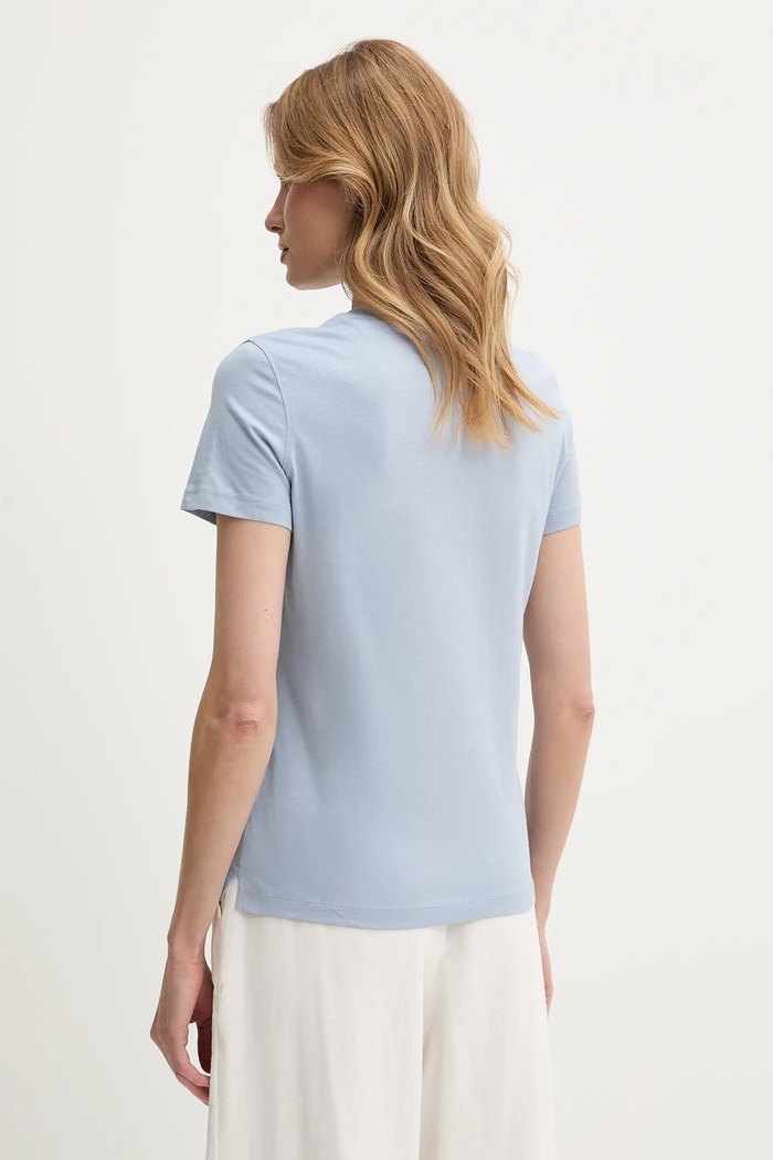 Βαμβακερό μπλουζάκι Guess W5GI05.I3Z14 μπλε SS25