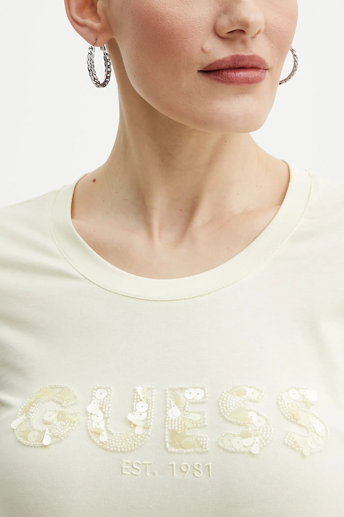 Guess t-shirt W5GI17.J1314 sárga
