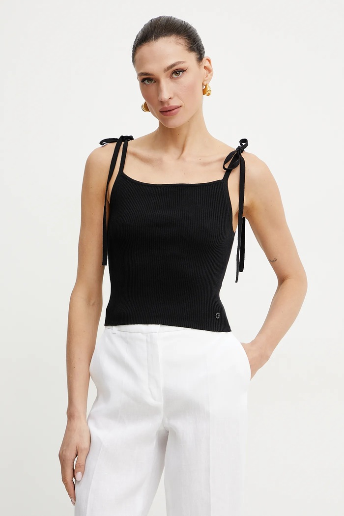 Top Guess SAGE slim černá W5GR41.Z3C71