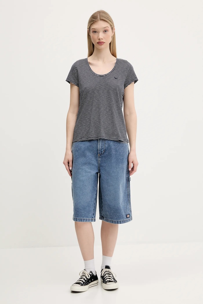 Superdry t-shirt W1011381A.F1Q sötétkék SS25