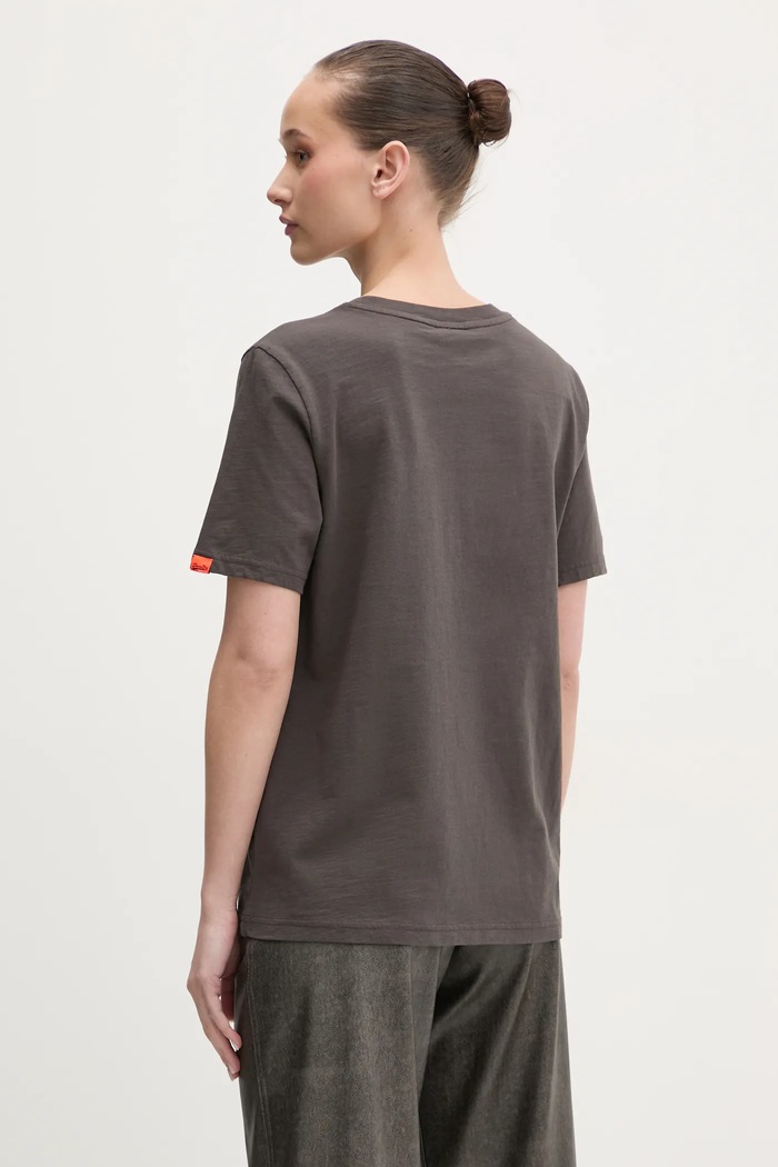 Odzież Superdry t-shirt bawełniany W1011627A.PKT szary