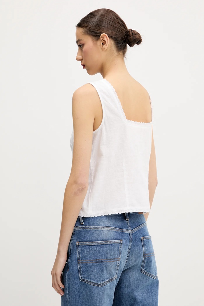 Oblečenie Bavlnený top Superdry W6012019A.04C biela